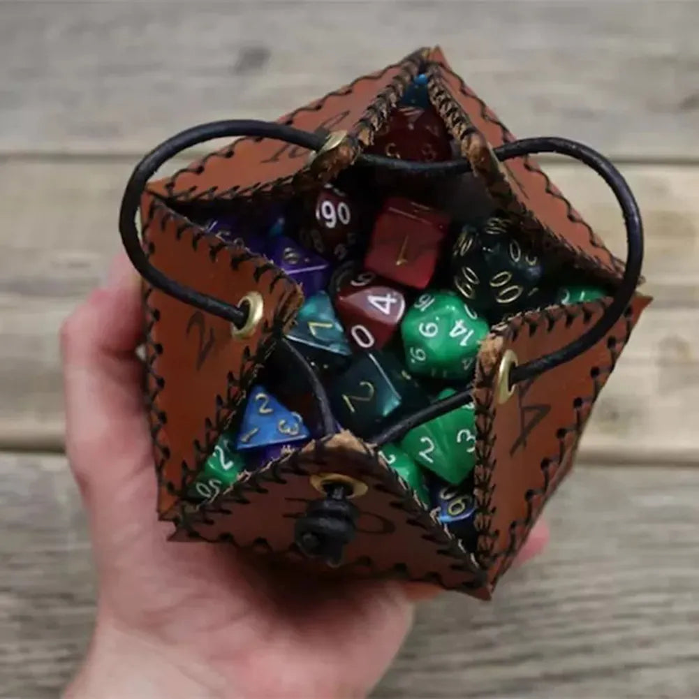 Leather D&D Dice Bag - headwatergames