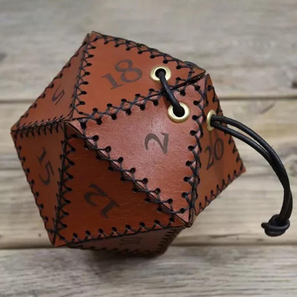 Leather D&D Dice Bag - headwatergames