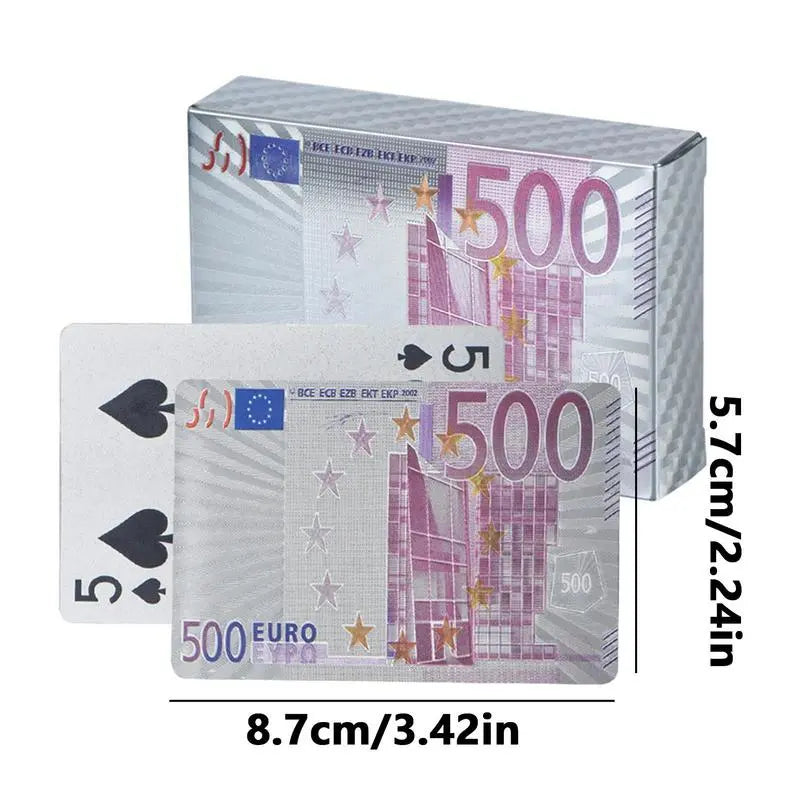 Standard Playing cards with Euros dollar style - headwatergames