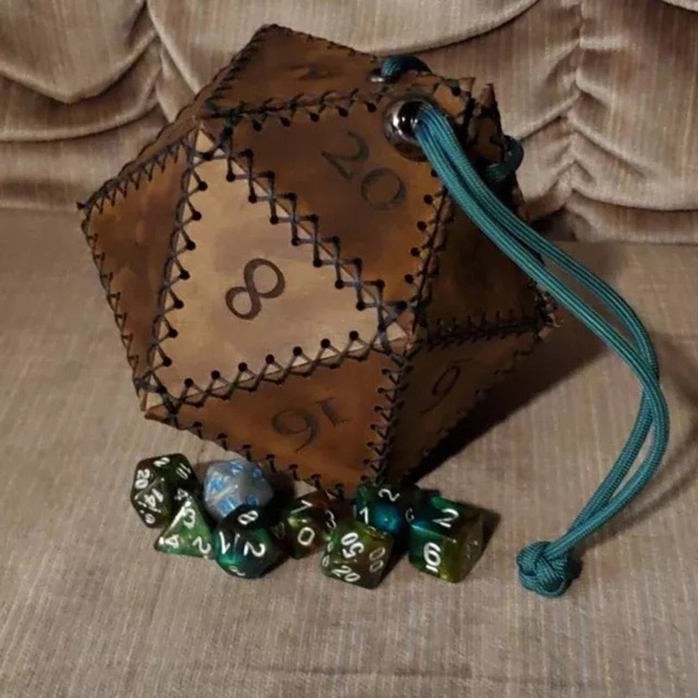 Leather D&D Dice Bag - headwatergames