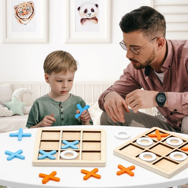 Wooden Tic Tac Toe set - headwatergames