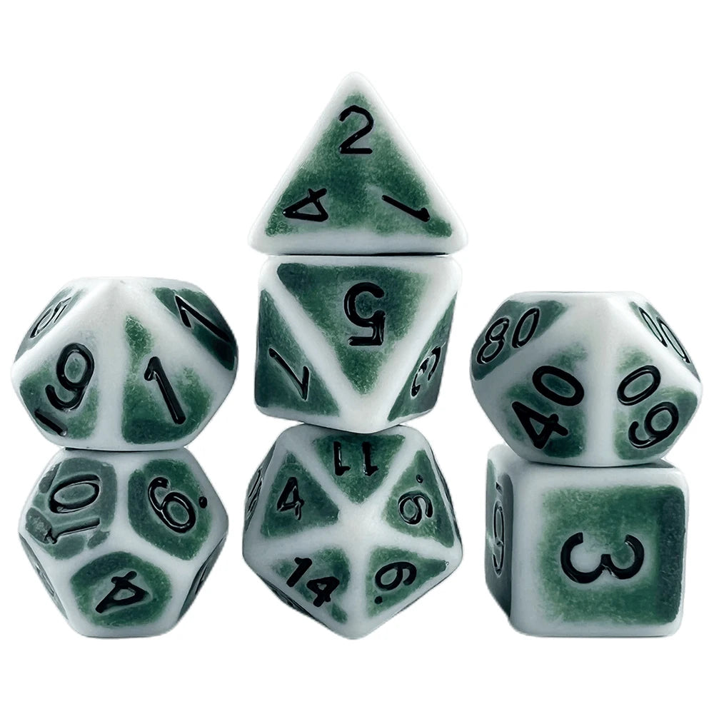 DND Acrylic Retro Effect Polyhedral Dice Sets - headwatergames